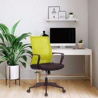 Офис стол RFG Smart W, дамаска и меш, Tilt механизъм, до 120 kg, черна... - 5
