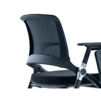Посетителски стол RFG Swiss Table M, дамаска и меш, до 120 kg, черна... - 2