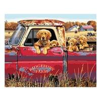 Foska Комплект рисуване по номера Кучета, 40 x 50 cm - 0