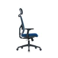 Ергономичен стол RFG Snow Black HB, дамаска и меш,... - 2