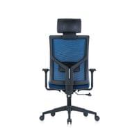 Ергономичен стол RFG Snow Black HB, дамаска и меш,... - 4