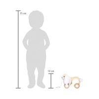 Small Foot Зайче за дърпане, дървено, с шумящи уши - 5