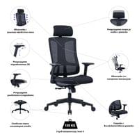 Ергономичен стол RFG Tech@Vision, дамаска и меш, Synchronous механизъм,... - 7