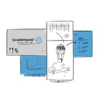 Rocada Бяла дъска Skin Duo, магнитна, 100 x 200 cm, 2 модула - 8