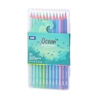Цветни моливи Junior Ultra Square, океан, 12 цвята - 1