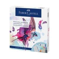 Faber-Castell Акварелни бои Creative Studio, 18 броя, с шаблон за рисуване - 1