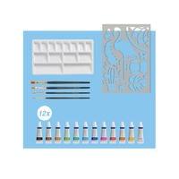 Faber-Castell Акварелни бои Creative Studio, 18 броя, с шаблон за рисуване - 2