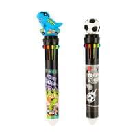 Химикалка Sazio Colorito, за момчета, 1.0 mm, 10 цветна, асорти - 1