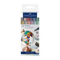 Faber-Castell Маркери, обли, металик, 1.5 mm, 12 цвята - 1