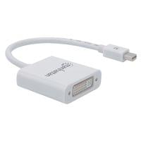 Адаптер Manhattan Mini DisplayPort, Male към DVI-I Female, Ethernet порт - 2