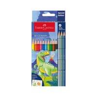 Faber-Castell Моливи Динозавър, 10 стандартни и 3... - 1 Faber-Castell Моливи Динозавър, 10 стандартни и 3... - 1