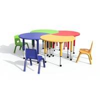 Ученическа маса RFG Moon, с регулируема височина, от I до... - 2