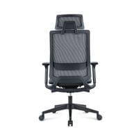 Ергономичен стол RFG Meteor X Black HB, дамаска и меш, до 130 kg, сива... - 3