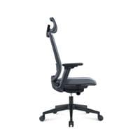 Ергономичен стол RFG Meteor X Black HB, дамаска и меш, до 130 kg, сива... - 2