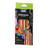 Цветни моливи Junior Ultra Black, 12 цвята - 1