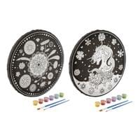 Moxy Рисуване по номера, с 6 бои, кръг, 30 cm, асорти, 24... - 2