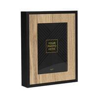 Splendid Рамка за снимка Davos, MDF, 21 х 26 cm, черна с дървени елементи - 2