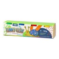 Пластилин Junior Funny Clay, в кофички, 160 g, 4 цвята - 1 Пластилин Junior Funny Clay, в кофички, 160 g, 4 цвята - 1