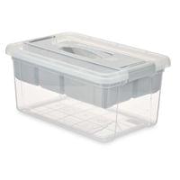 Кутия с капак и органайзер Kipit, 9 L, сив - 1