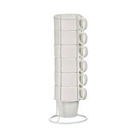 Чаша за кафе Vessia, със стойка, порцеланова, 360 ml,... - 2