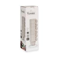 Чаша за кафе Vessia, със стойка, порцеланова, 360 ml,... - 2 Чаша за кафе Vessia, със стойка, порцеланова, 360 ml,... - 2