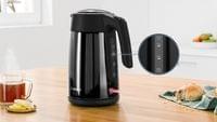 Електрическа кана за вода Bosch TWK7L463, 1.7 L, 2400 W, черна - 8