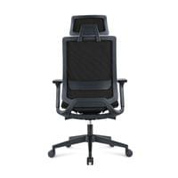 Ергономичен стол RFG Meteor X Black HB, дамаска и меш, до 130 kg, черна... - 3