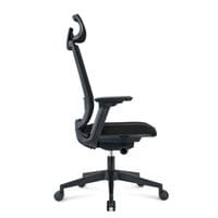Ергономичен стол RFG Meteor X Black HB, дамаска и меш, до 130 kg, черна... - 2
