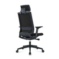 Ергономичен стол RFG Meteor X Black HB, дамаска и меш, до 130 kg, черна... - 4