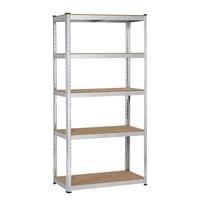 Стелаж RFG, метален, с 5 рафта, 900 х 400 х 1800 mm, MDF,... - 3