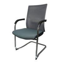 Посетителски стол RFG Snow Black M, дамаска и меш, до 120 kg, зелена... - 1