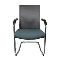 Посетителски стол RFG Snow Black M, дамаска и меш, до 120 kg, зелена... - 2