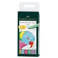 Faber-Castell Маркер-четка Pitt Artist Pen, B, 6 пастелни... - 1