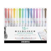 Zebra Текст маркер Mildliner 15PK, двоен, 15 цвята - 1