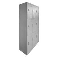 Гардероб RFG, метален, троен, с девет клетки, 90 x 45 x... - 2