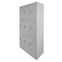Гардероб RFG, метален, троен, с девет клетки, 90 x 45 x... - 4