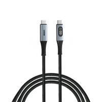 Кабел Verbatim Sync &amp;amp; Charge, USB Type-C към USB Type-C, с дисплей, 100... - 1