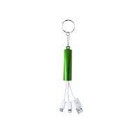 Zaref Кабел 3 в 1 USB, Lightning, micro USB и USB type C, зелен - 2