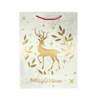 Подаръчна торбичка Merry Christmas - Елен, коледна, 30 х... - 1