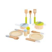 Small Foot Комплект съдове и прибори за готвене, детски, дървени, 13 части - 1