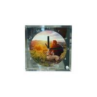 BESTSUB Стенен часовник, стъклен, диаметър 20 cm, с възможност за... - 0