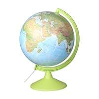 Глобус, физически и политически, светещ, диаметър 30 cm - 0