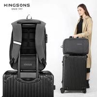 Раница Kingsons Metroshield, 17'', сива - 5 Раница Kingsons Metroshield, 17'', сива - 5
