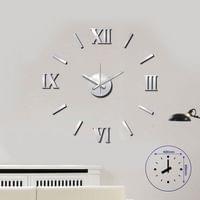Splendid Стенен часовник Sticker Romer, диаметър 60 cm, сребрист - 1