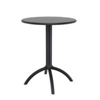 Градинска маса Октопус, кръгла, пластмасова, черна - 1