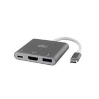 Адаптер TNB, троен, USB C, USB A, HDMI, 3 Ethernet порта - 0