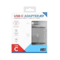 Адаптер TNB, троен, USB C, USB A, HDMI, 3 Ethernet порта - 2