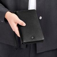 Hugo Boss Портфейл за пътуване Saffiano, черен - 3