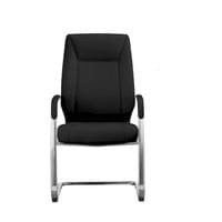 Посетителски стол RFG VINCI M, екокожа, до 150 kg, черен, 2 броя в комплект - 1 Посетителски стол RFG VINCI M, екокожа, до 150 kg, черен, 2 броя в комплект - 1