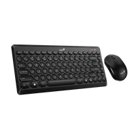 Комплект клавиатура Genius и мишка LuxeMate Q8000, черни, USB Type-A, 4... - 2